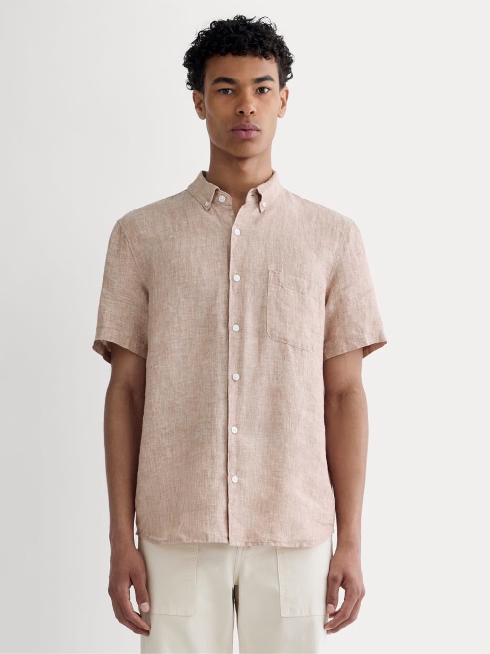 Everlane Classic Short Sleeve Shirt in linen NWOT